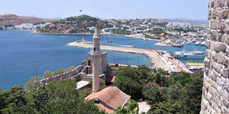 White House with Mediterranean Sea View near Camel Beach in Bodrum