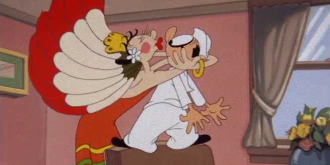 popeye and olive oyl kiss